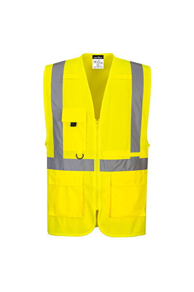 PORTWEST Vesta reflectorizanta, cu buzunare, galben