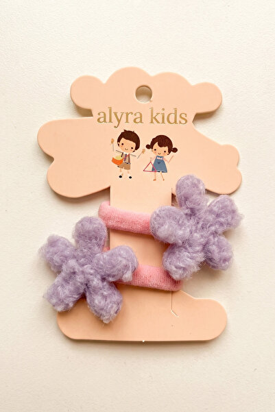 ALYRA Κοριτσίστικες διπλές λαστιχένιες κλιπ μαλλιών με βελούδινη λεπτομέρεια ...