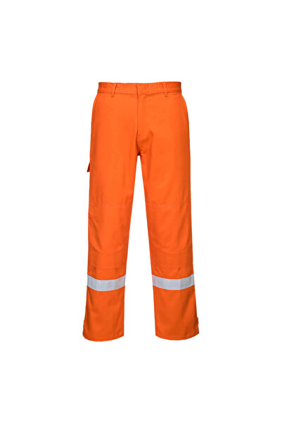 PORTWEST Pantaloni de lucru, ignifugi, cu buzunare, reglabil, portocaliu