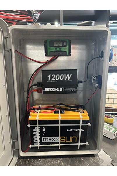 EnerjiStar konteyner için güneş enerji paketi 100 ah lifepo4 lityum akülü 120...