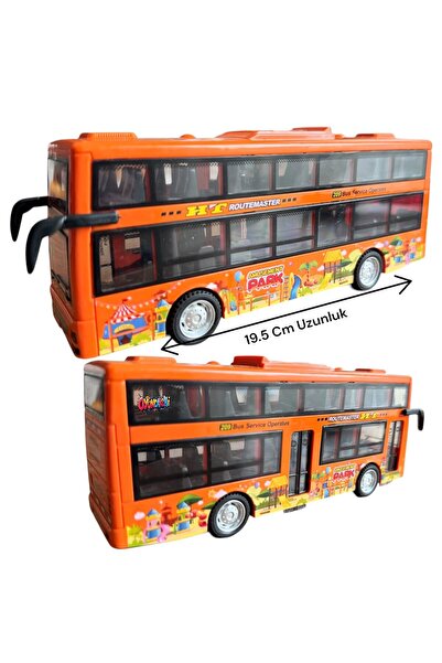 tmtoysandmore Otobüs Oyuncak Turist Otobüsü Işıklı Sesli 19.5 Cm Kapıları Açılır