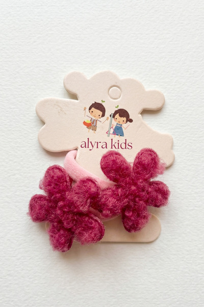 ALYRA Κοριτσίστικες διπλές λαστιχένιες κλιπ μαλλιών με βελούδινη λεπτομέρεια ...