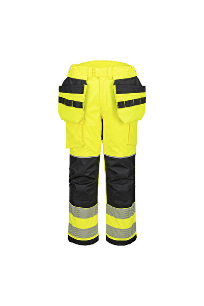 PORTWEST Pantaloni de lucru, reflectorizanti, ignifugi, cu buzunare holster, ...