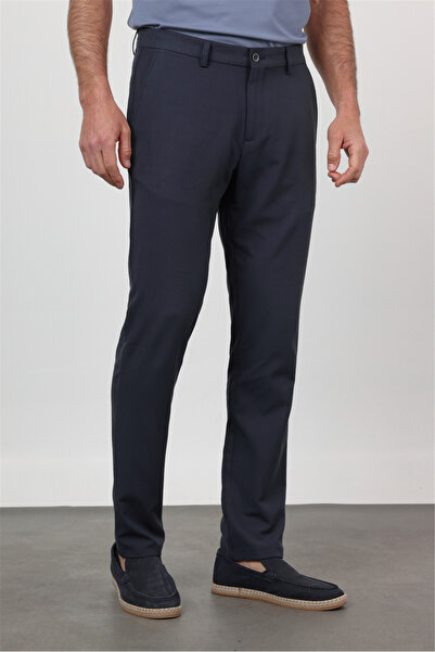 İmza Σκούρο Ναυτικό Μπλε Παντελόνι Chino με Πλαϊνή Τσέπη, Άνετη Εφαρμογή και ...