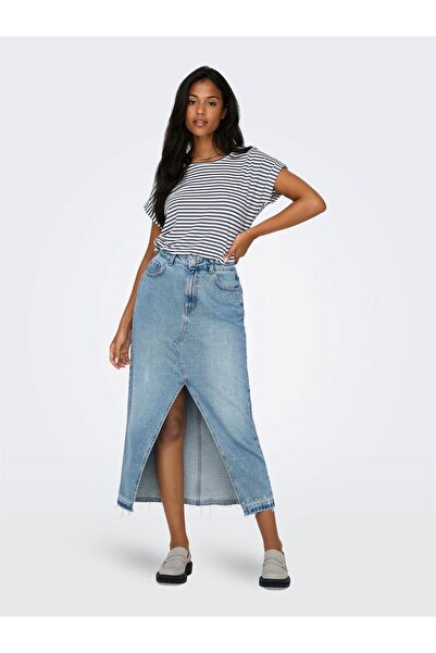 ONLY ONLMOSTER STRIPE S/S O-NECK TOP JRS NOOS Γυναικεία λευκή μπλούζα - 15206243