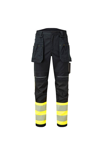 PORTWEST Pantaloni de lucru, reflectorizanti, ignifugi, cu buzunare holster, ...