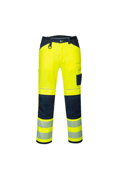 PORTWEST Pantaloni de lucru, reflectorizanti, rezistenti la lichide, galben/b...