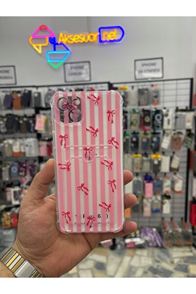 eaksesuarnet İPhone 14 Plus 15 Plus Kartlıklı Desenli Silikon Köşe Korumalı K...