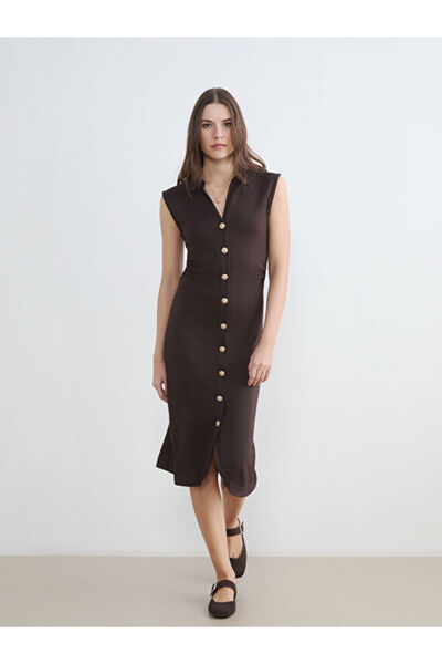 LC Waikiki Shirt Roba Collar Gathered Dress for Style Seekers from Uzg Store