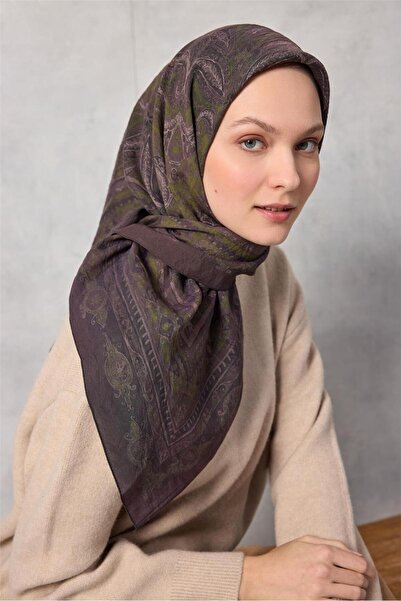 Silk Home Φουλάρι Βισκόζης Βελόρα Τέσσερις Εποχές 90x90