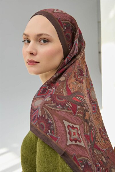 Silk Home Κασκόλ Βισκόζη Velora Bitter Brown Four Seasons 90x90