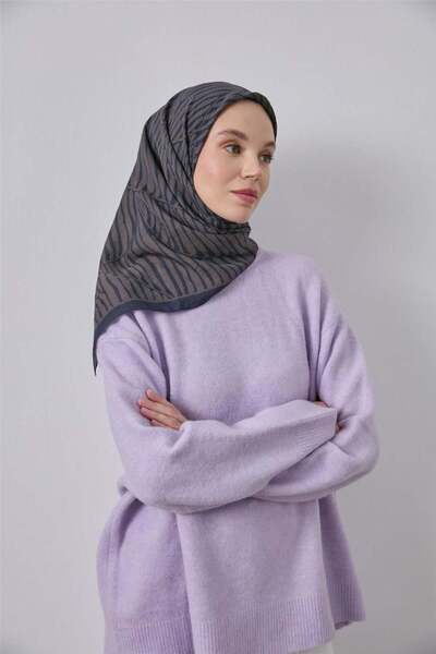 Silk Home Κασκόλ Viscon Velora Σκούρο Ναυτικό Μπλε Πράσινο Μπεζ Ριγέ Ελαφρύ Φ...