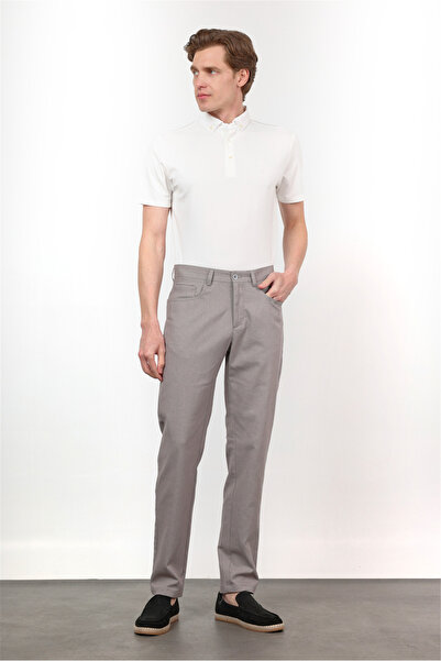 İmza Gray 5 Pocket Slim Fit Cotton Trousers 1003260170