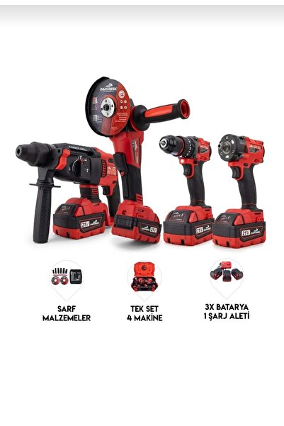 LUNAX Dawreek DÖRTLÜ SET MW350R (13mm Ç.Mandren+S.Sıkma+Ş.Spral+Ş.Hilti)