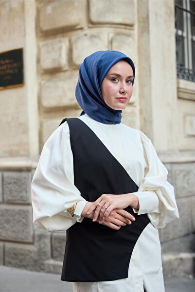 Silk Home وشاح حريري قطني مونوجرام 130001-08