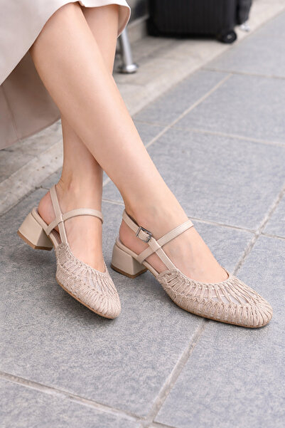 BARIŞ AKBULUT Closed Front Open Back Knitted Shoes