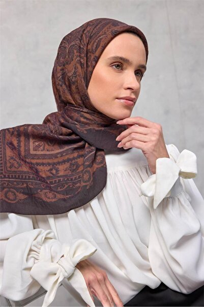 Silk Home Φουλάρι Βισκόζης Βελόρα Τέσσερις Εποχές 90x90