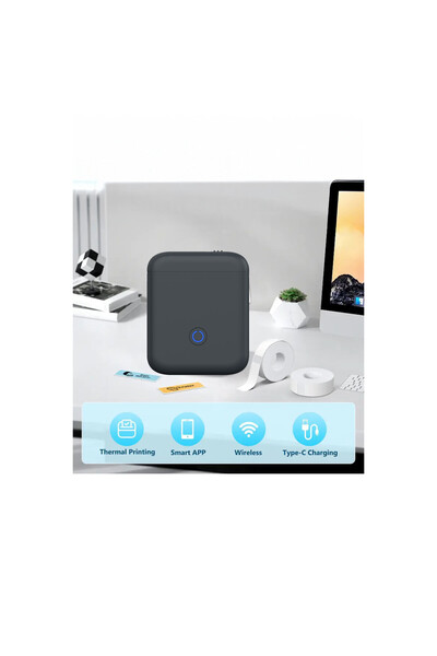 SilverCars Kablosuz Etiket Yazıcı Bluetooth Termal Barkod Kargo Fatura Yazıcı...