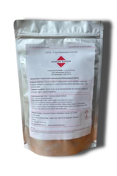 Tetrasodyum EDTA (EDTA-4Na) – 1 Kg Doypack – Şelatlayıcı Ajan – Laboratuvar, Kozmetik ve Temizlik