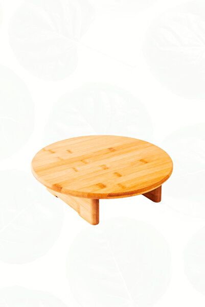 Lucky Love Luxury Bamboo Round Cutting Board with Stand, Cutting Board, Bread Board, Meat Board, Vegetable Board