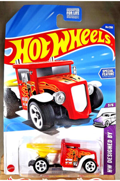 HOT WHEELS 2025 # 84 HW Σχεδιασμένο από 3/5 GOTTA GO Κόκκινο-Λευκό με Λευκές ...
