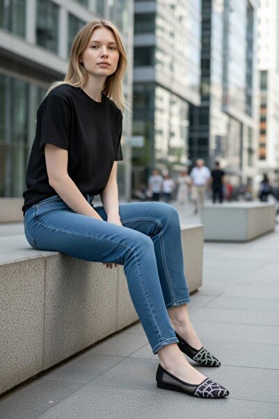 By Yağlıoğlu Κομψές μπαλαρίνες με πέτρινη λεπτομέρεια ekc2027