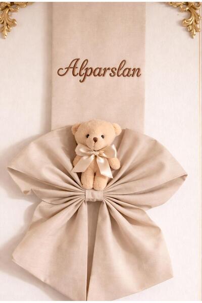 s'he design organizasyon The Latest Trend Teddy Bear Decorated Banner Specially Prepared for Baby Names