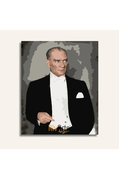 RivArte Sayılarla Boyama Seti Cumhuriyetin Işığı 40x50cm Atatürk