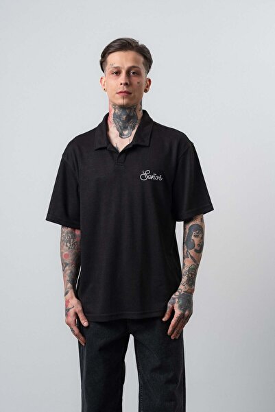 Respire تي شيرت رجالي من نوع Senor مطبوع عليه Polo Neck ذو قصة عادية باللون ا...