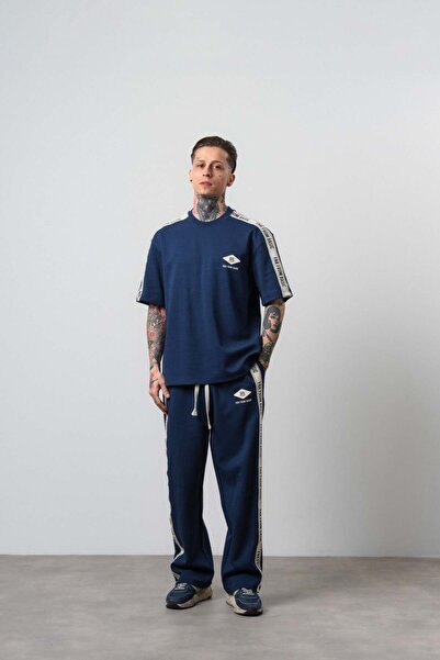 Respire Men's Ffb Stripe Detailed Regular Fit Tracksuit Set Navy Blue