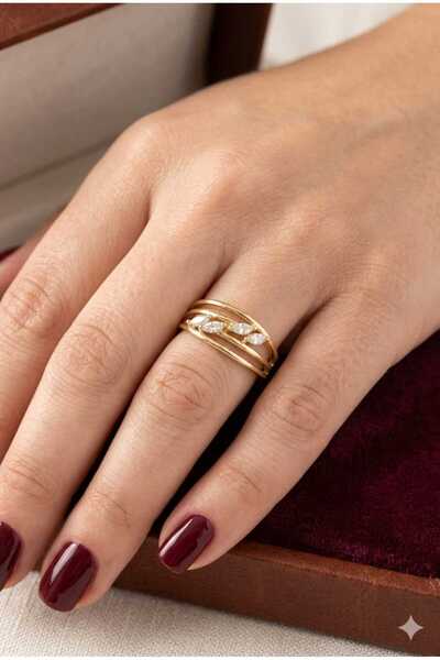 TLSMACCESORIES XUPING ÇELİK YÜZÜK GOLD 6-NUMARA