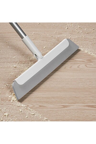 IKEA QUİCK Saplı Yer Sileceği Uzunluk 116 Cm Oynar Başlıklı Plastik Yer Temizleme Aparatı Beyaz Silecek