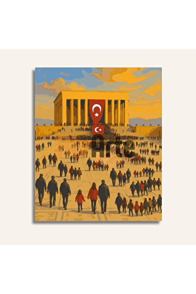 RivArte Sayılarla Boyama Seti Anıtkabir 40x50cm Atatürk