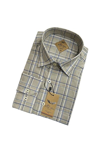 EREN STYLE Λινό Κλασικό Πουκάμισο 100% Βαμβακερό Μακρυμάνικο Αντιιδρωτικό