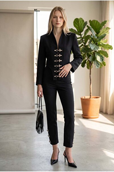 Friday Mood Γυναικείο Σετ Ασύμμετρο Σακάκι & Παντελόνι