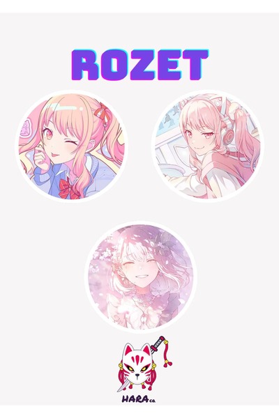 Hara Company Project SEKAI Animesi Akiyama Mizuki Anime Rozet Seti 3’lü