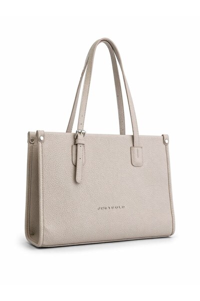 Just Polo Original Women's Large Size Large Volume Shoulder Bag Stone