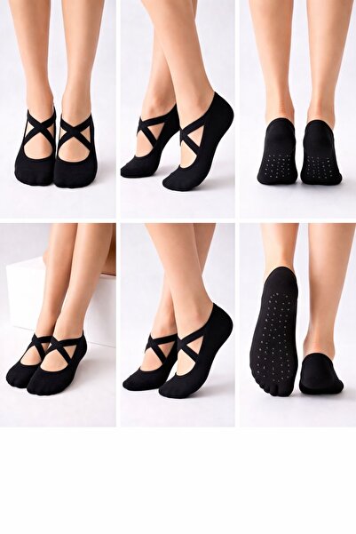 ARMAĞANİKA Pilates-Yoga Socks 6-Pack Black