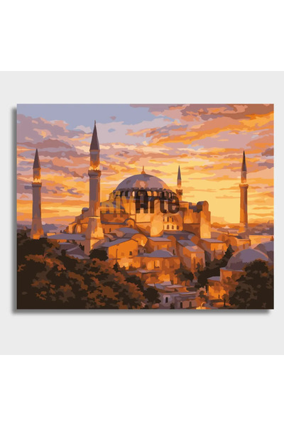 RivArte Sayılarla Boyama Seti Sonsuz Huzur Ayasofya 40x50cm İslami Tablolar
