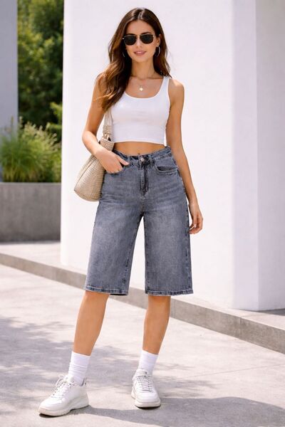 Miss Roksi Τζιν σορτς με φαρδιά μπατζάκια