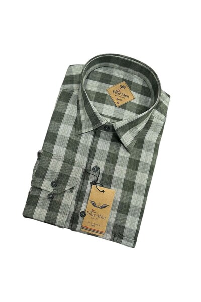 EREN STYLE Λινό Κλασικό Πουκάμισο 100% Βαμβακερό Μακρυμάνικο Αντιιδρωτικό