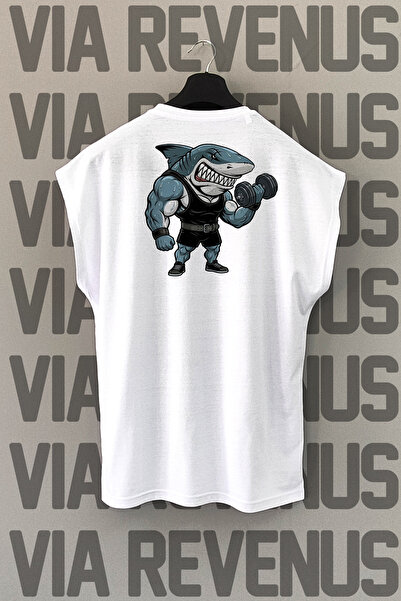 Vordevia Αθλητικό μπλουζάκι με στάμπα με μηδενικό μανίκι Shark Back