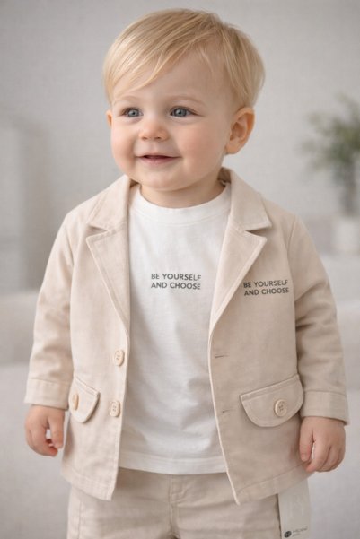 Hippıl Baby Boy's Stylish Jacketed Suit Comfortable Fit Daily Combination