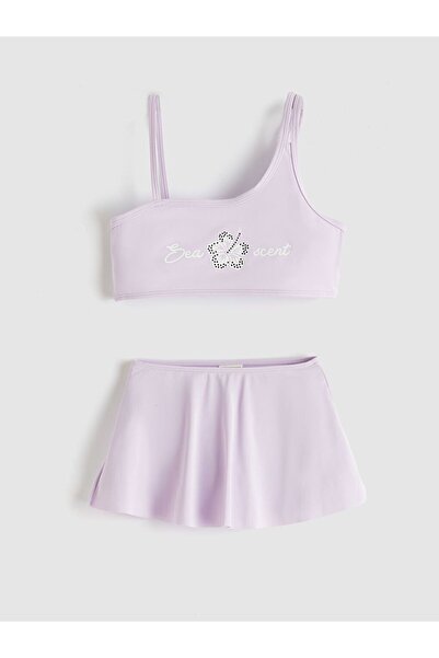 LC Waikiki UV Korumalı Baskılı Kız Çocuk Etekli Bikini