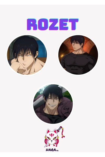 Hara Company Jujutsu Kaisen Animesi Toji Fushiguro Anime Rozet Seti 3’lü
