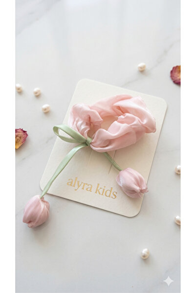 ALYRA Κλιπ μαλλιών με σατέν φιόγκο, λαστιχένια φουρκέτα, μοντέλο Scrunchie, κ...