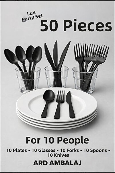 ARD 🎉   Luxury Party Set 50 Pieces – for 10 People