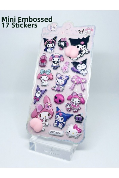 Luxmon Σετ αυτοκόλλητων Kawaii με ανάγλυφο 3D Puffy Mini για διακόσμηση φορητ...