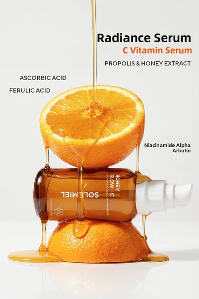 Solemiel Honey & Propolis Extract Vitamin C Brightening Skin Care Serum 30 ml