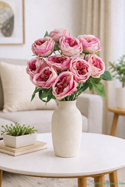 Yapay Çiçek Sitesi Artificial Katalina Rose Bunch 10 Branches Pink